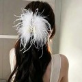 氛围感羽毛鲨鱼夹